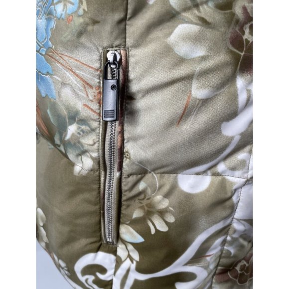 BOGNER Womens Down Cheetah Asian‎ Floral Hooded Ski Jacket Size 10 - Picture 6 of 10